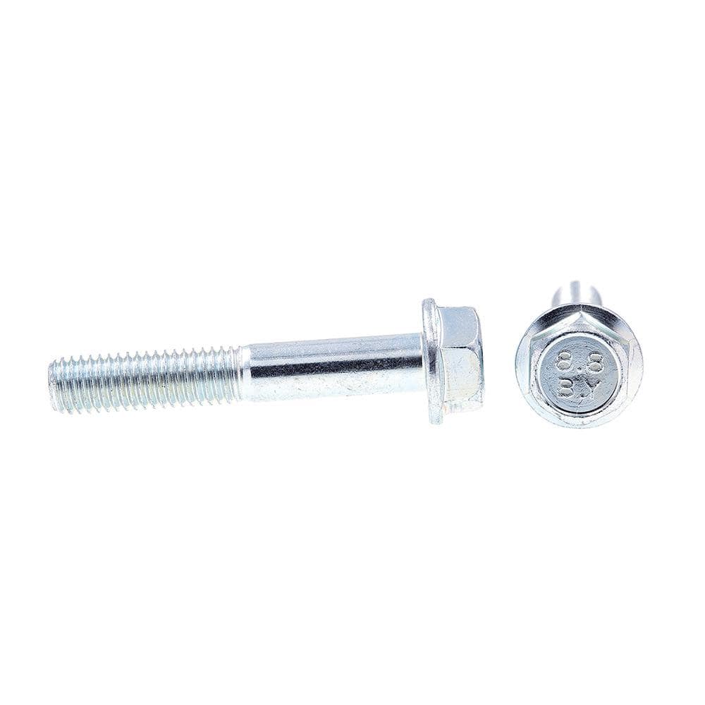 Prime-Line M8-1.25 x 50 mm Class 8.8 Metric Zinc Plated Steel Hex Bolts Flange Bolts (10-Pack) (2)
