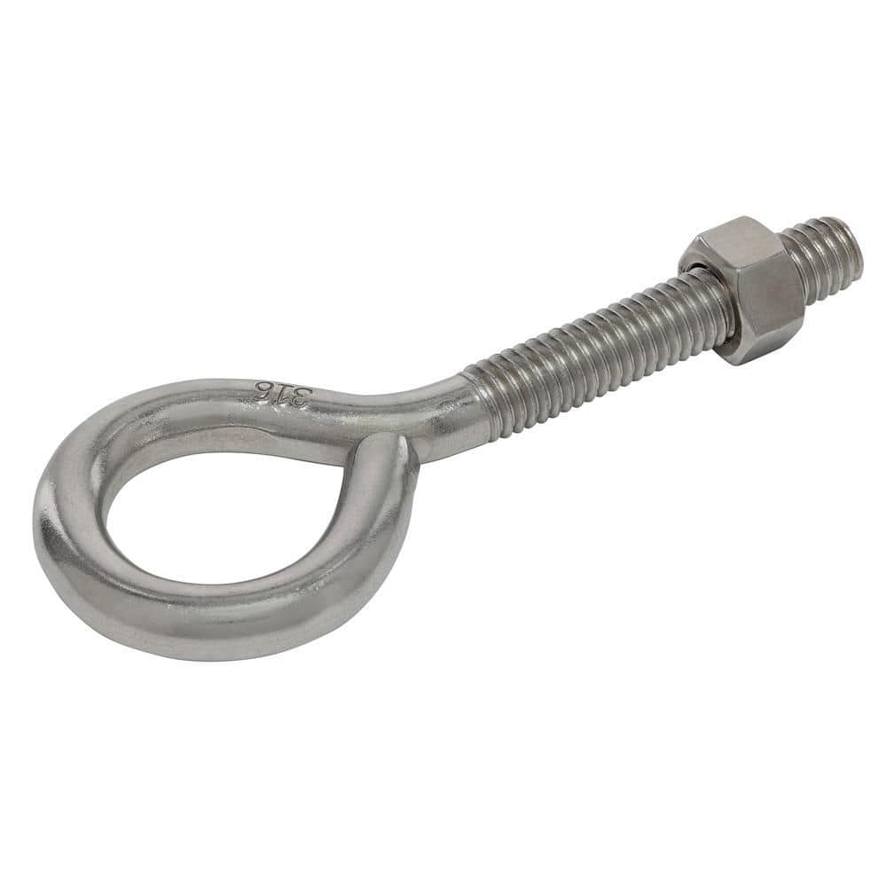 Hardware Essentials .-18 . Eye Bolt with Hex Nut (3)