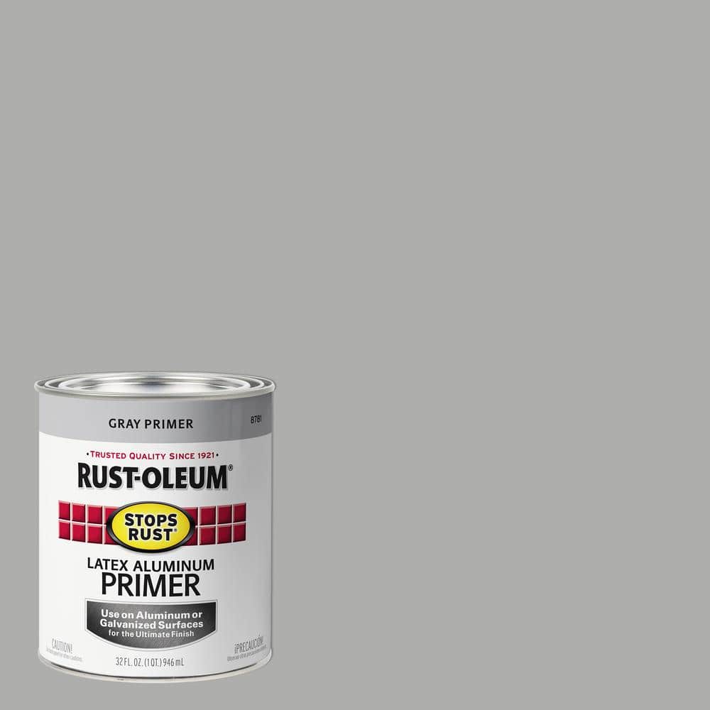 Rust-Oleum Stops Rust 1 qt. Flat Gray Latex Aluminum Primer