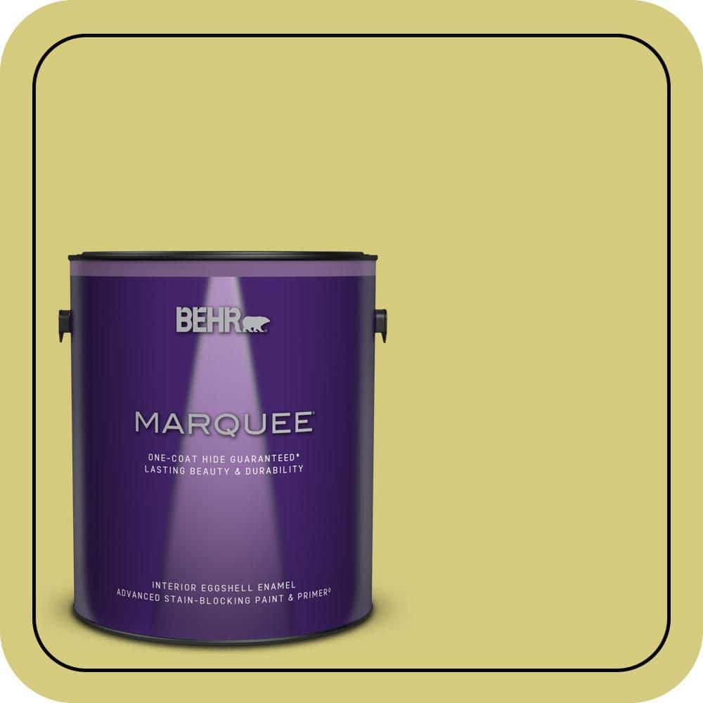 BEHR MARQUEE 1 gal. #P350-4 Spring Grass Eggshell Enamel Interior Paint & Primer (1)
