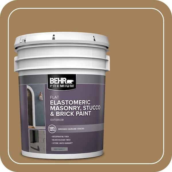 BEHR PREMIUM 5 gal. #MS-45 Tuscany Gold Elastomeric Masonry, Stucco and Brick Exterior Paint (2)