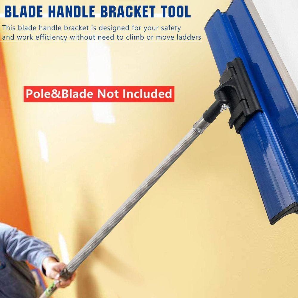 KIWDZFU Adjustable 180° Blade Handle Bracket Tool Compatible with Drywall Tools Anti-Slip Extension Pole Port (2)