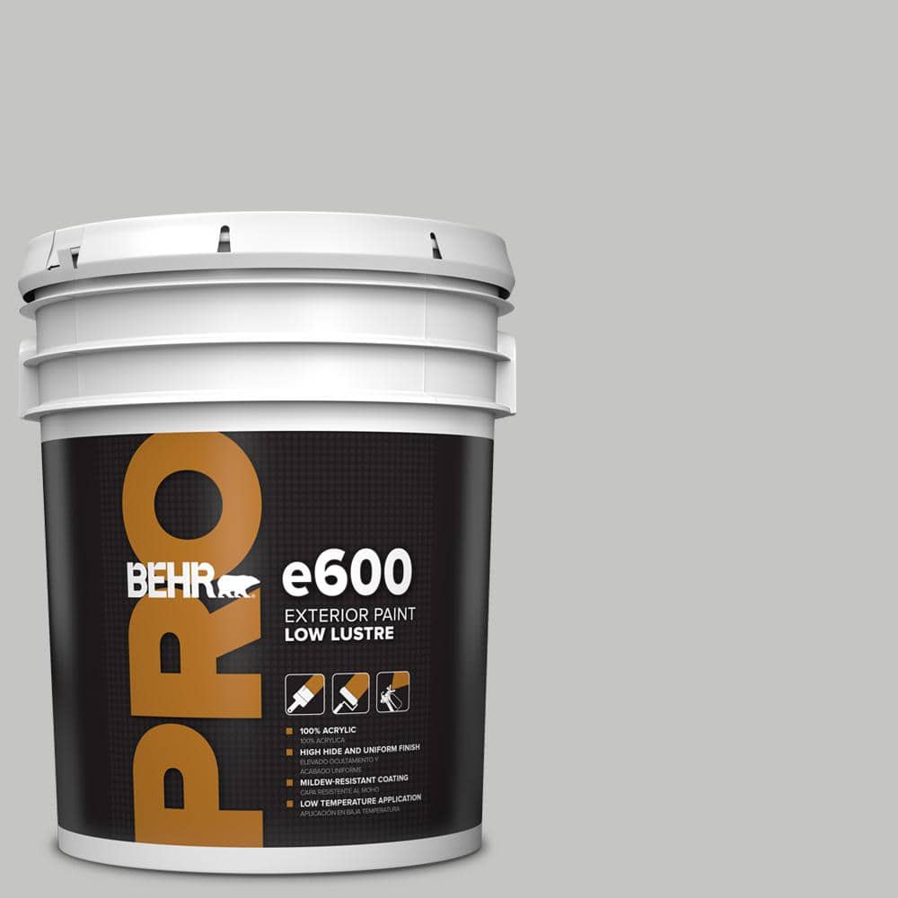 BEHR PRO 5 gal. #N520-2 Silver Bullet Low Luster Exterior Paint