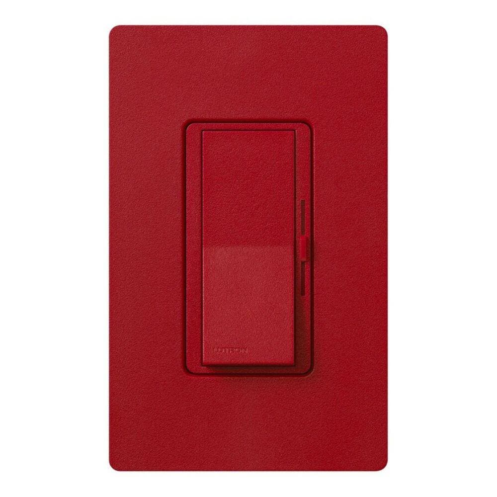 Lutron Red Diva Dimmer Switch for Magnetic Low Voltage, 800-Watt, Single-Pole/3-Way, Signal Red (DVSCLV-103P-SR) (2)