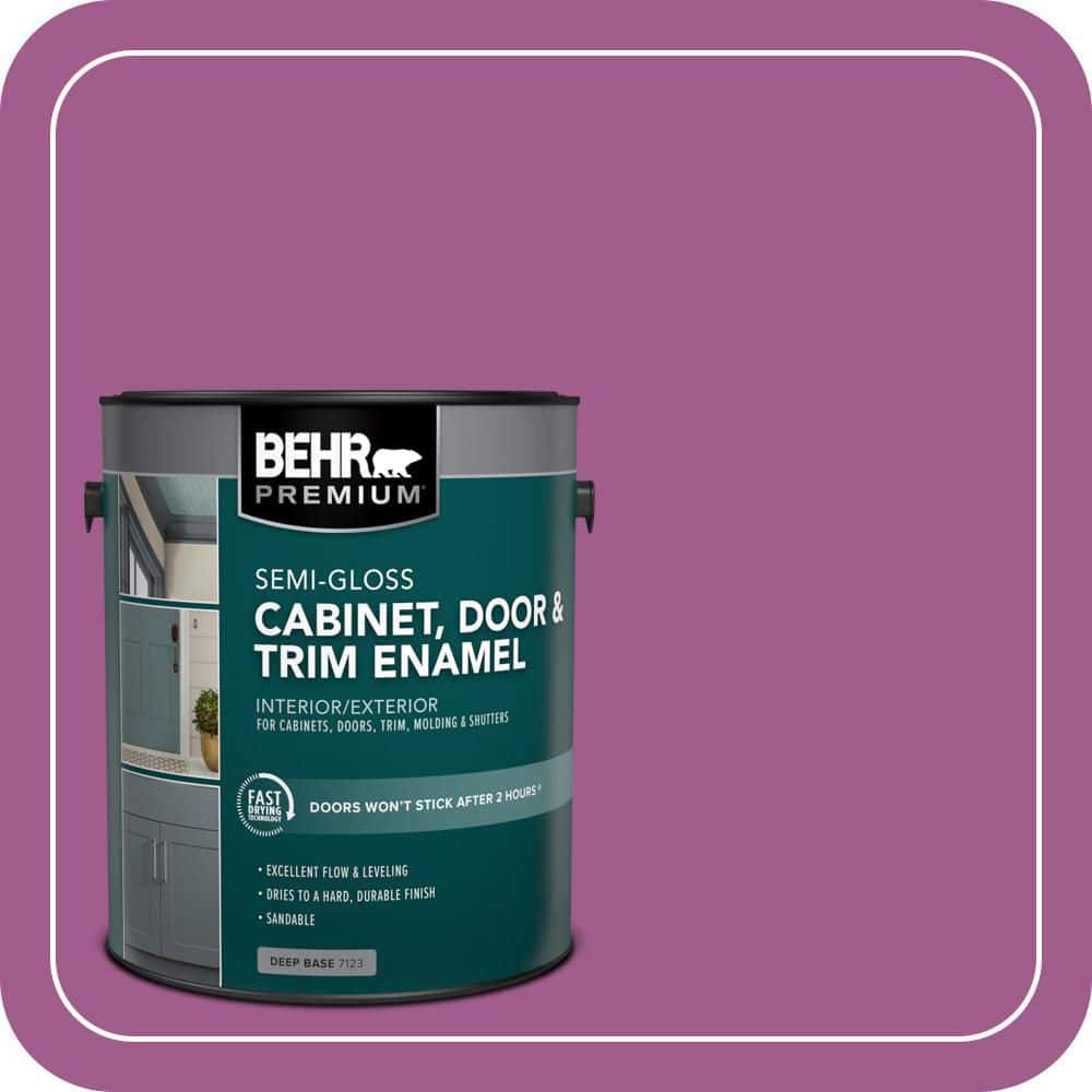 BEHR PREMIUM 1 gal. #P110-6 Wild Berry Semi-Gloss Enamel Interior/Exterior Cabinet, Door & Trim Paint