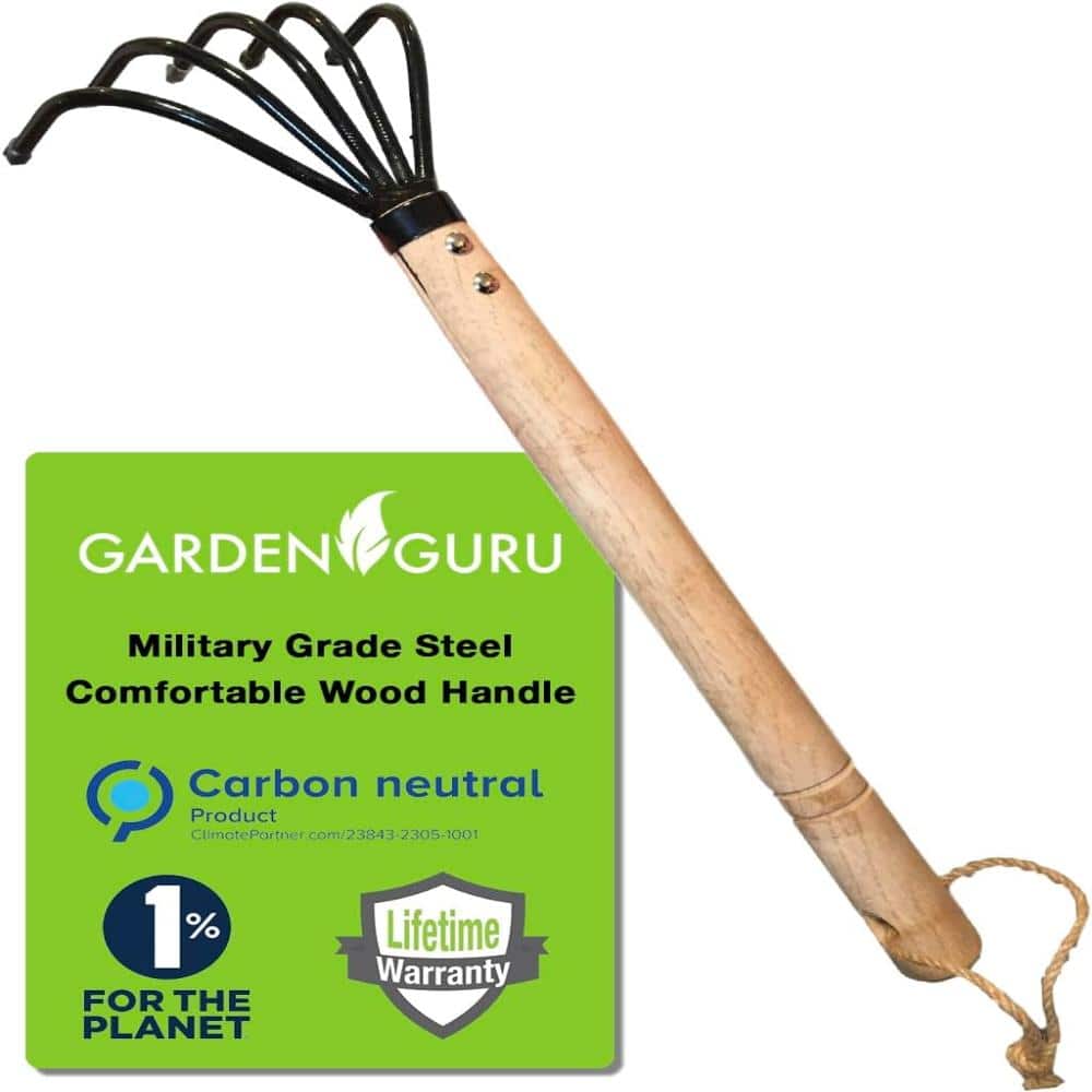 GARDEN GURU 15 in. Eco Hand Rake Cultivator Claw Tiller