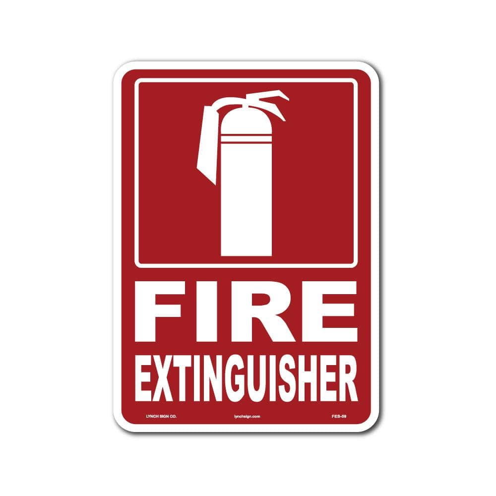 Lynch Sign 7 in. x 10 in. Fire Extinguisher Sign Printed on More Durable Thicker Longer Lasting Styrene Plastic