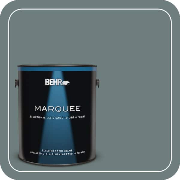 BEHR MARQUEE 1 gal. #N440-5 Coney Island Satin Enamel Exterior Paint & Primer (2)