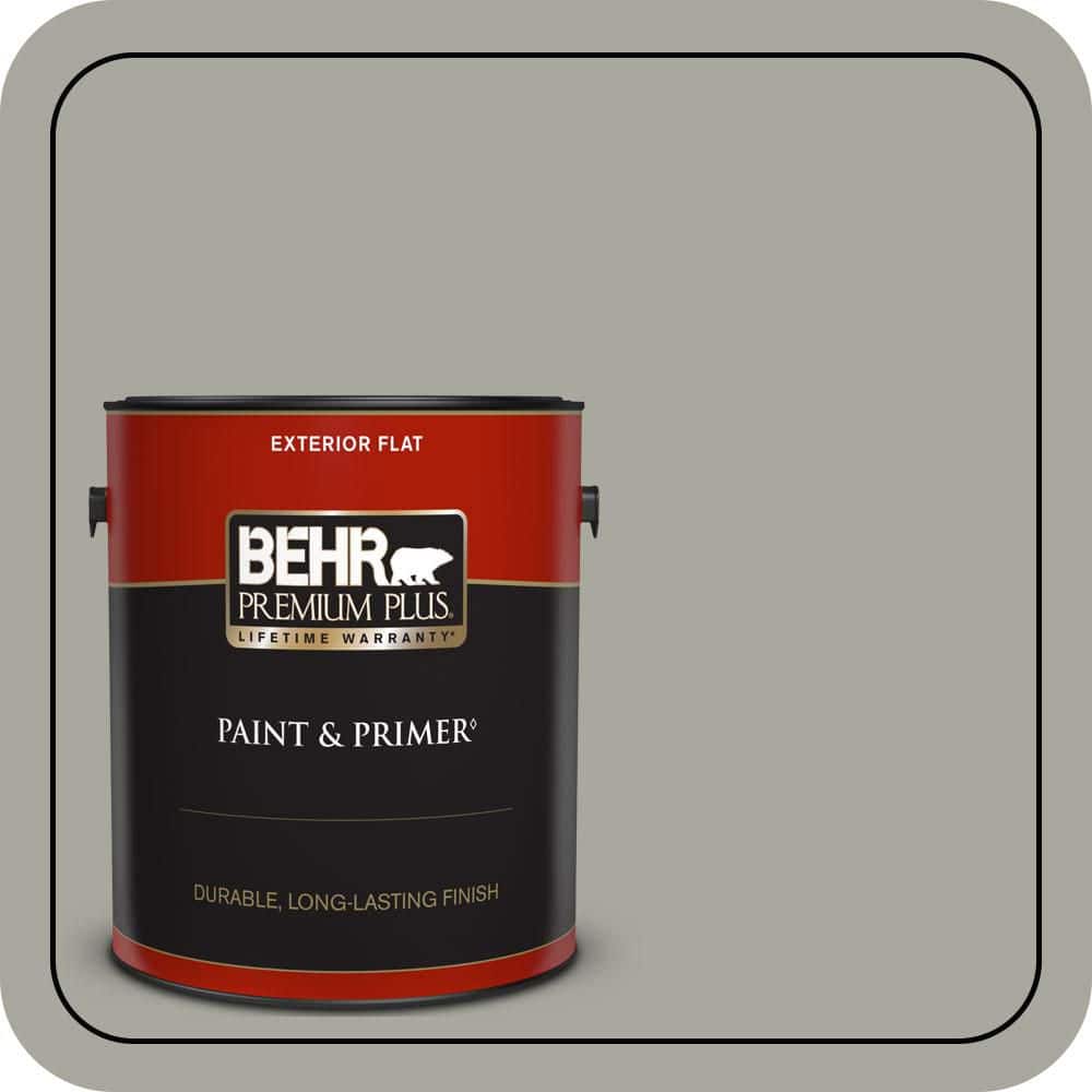 BEHR PREMIUM PLUS 1 gal. #PPU25-05 Old Celadon Flat Exterior Paint & Primer
