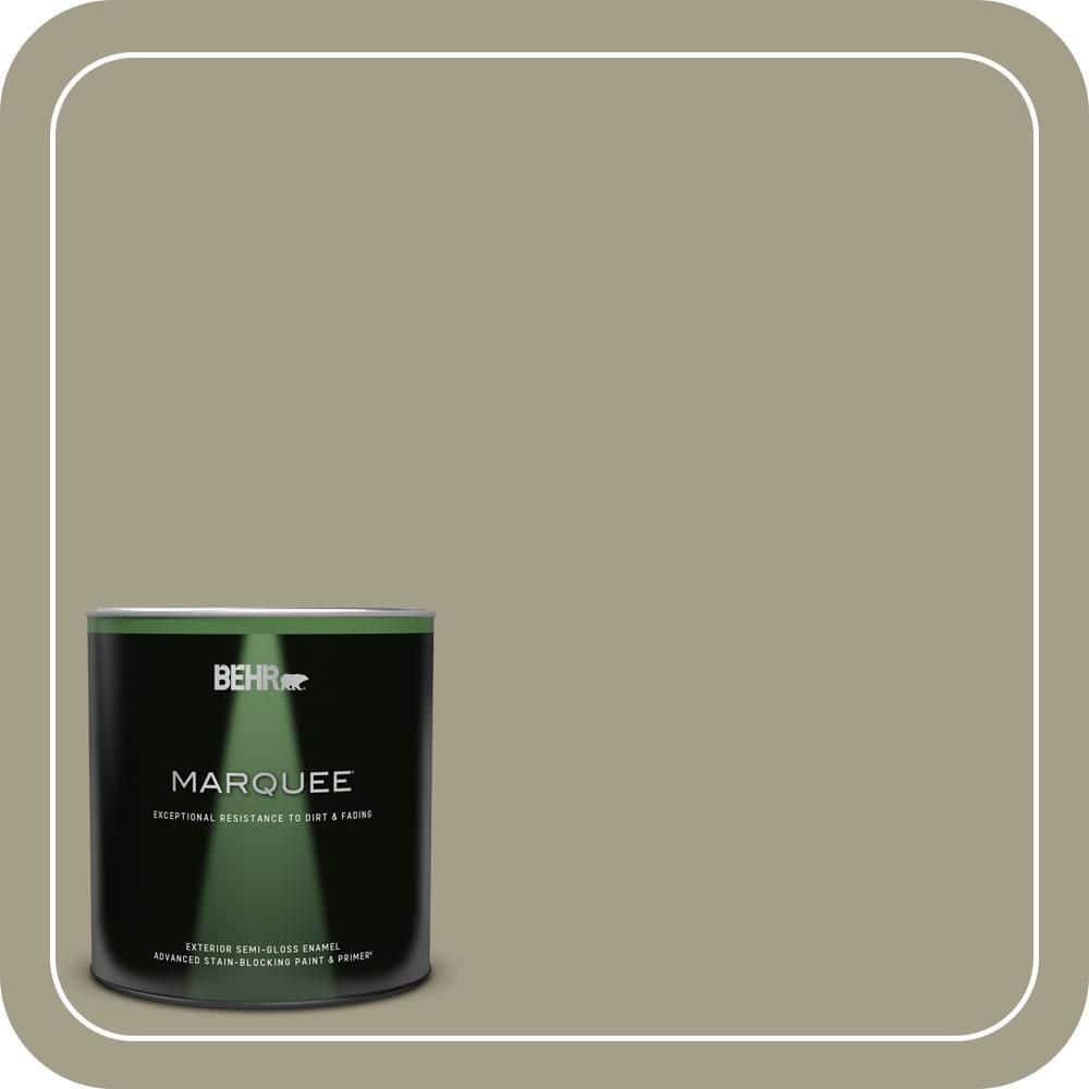 BEHR MARQUEE 1 qt. #PMD-57 Fossil Stone Semi-Gloss Enamel Exterior Paint & Primer
