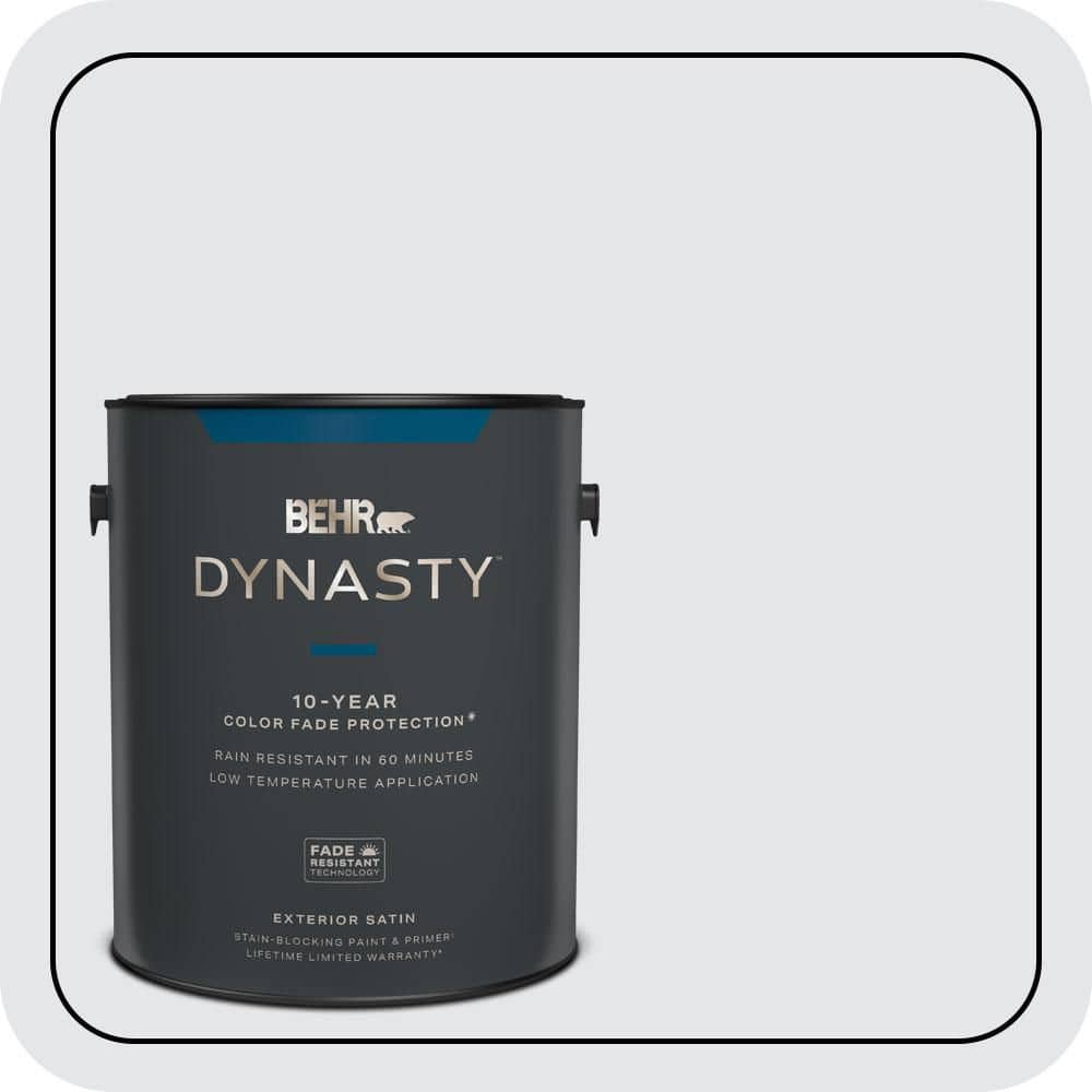 BEHR DYNASTY 1 gal. #620E-1 Lily Lavender Satin Enamel Exterior Stain-Blocking Paint & Primer