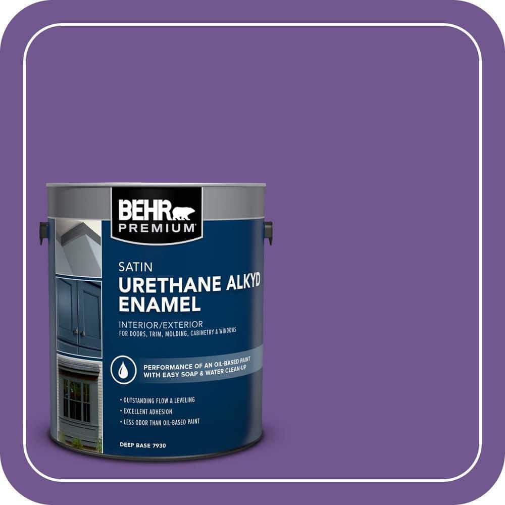BEHR PREMIUM 1 gal. #P570-6 Classic Waltz Urethane Alkyd Satin Enamel Interior/Exterior Paint