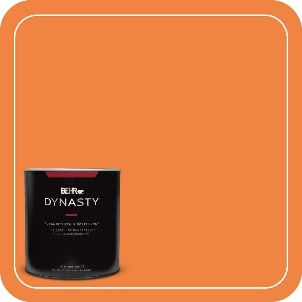 BEHR DYNASTY 1 qt. #P220-7 Construction Zone Matte Interior Stain-Blocking Paint & Primer