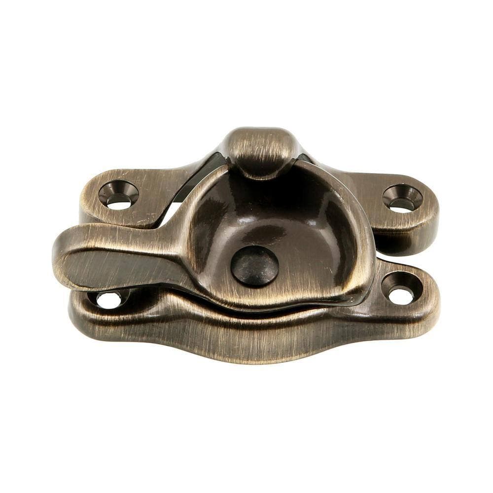 idh by St. Simons Antique Solid Brass Small Window Sash Lock (1)