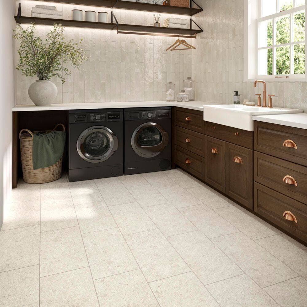 Corso Italia Pietra Limestone White Matte 12 in. x 24 in. Stone Look Porcelain Floor and Wall Tile (1.94 sq. ft./Each) (3)