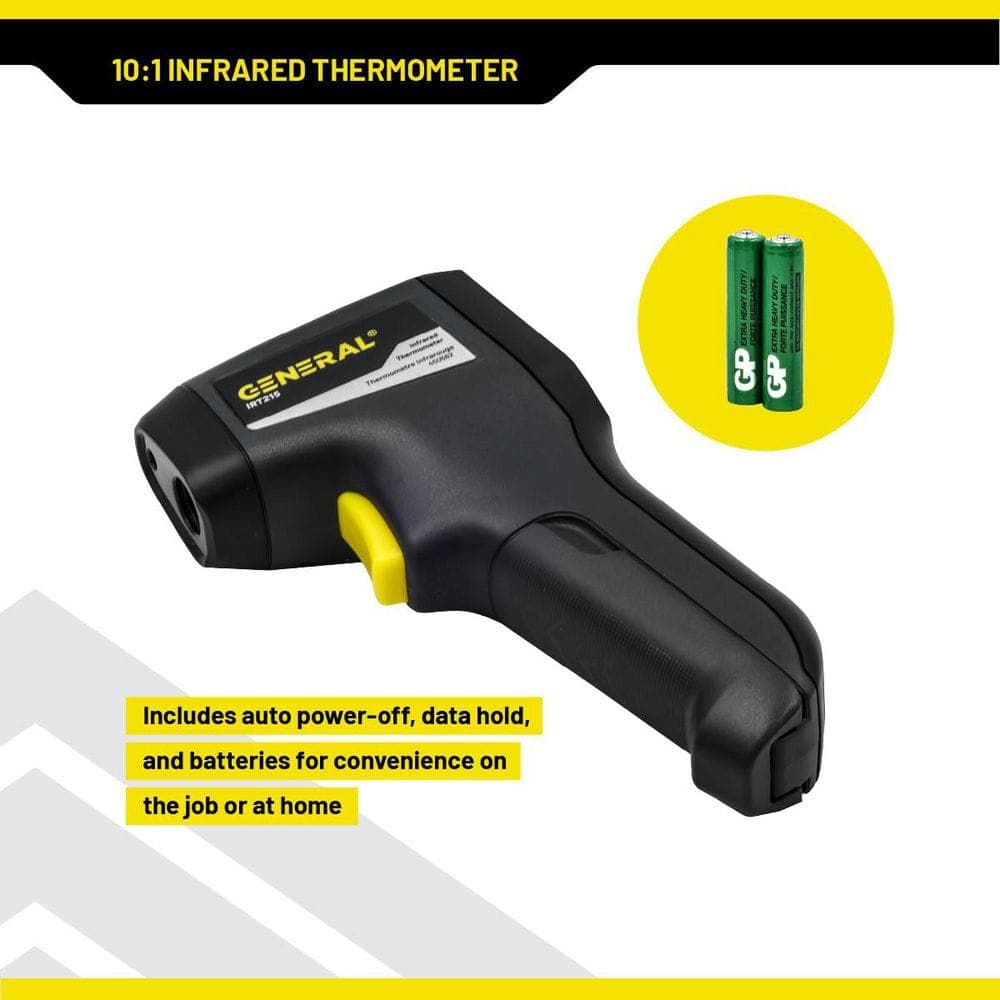 General Tools 10:1 Infrared Thermometer with Multi-Spot Laser Targeting for HVAC, Electrical, Automotive, and Home Energy Inspections (3)