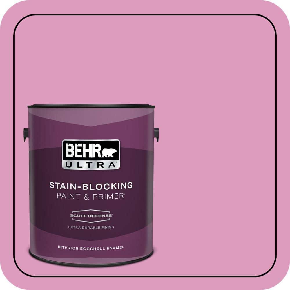 BEHR ULTRA 1 gal. #690B-4 Pink Begonia Extra Durable Eggshell Enamel Interior Paint & Primer