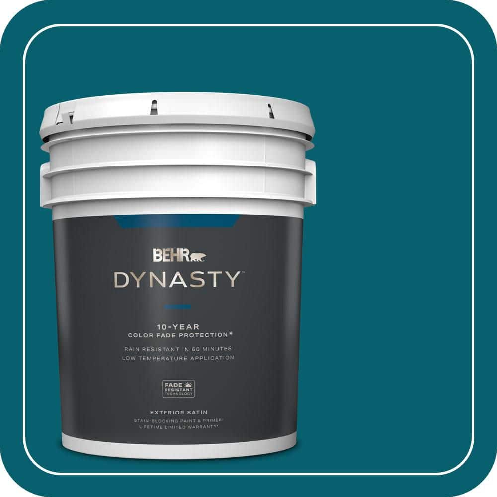 BEHR DYNASTY 5 gal. #T16-04 Galapagos Satin Enamel Exterior Stain-Blocking Paint & Primer