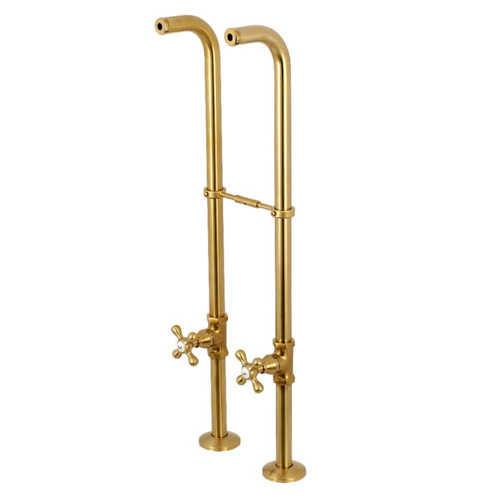 Kingston Brass 3/4 in. Freestanding Supply for Claw Foot Tubs, Brushed Brass
