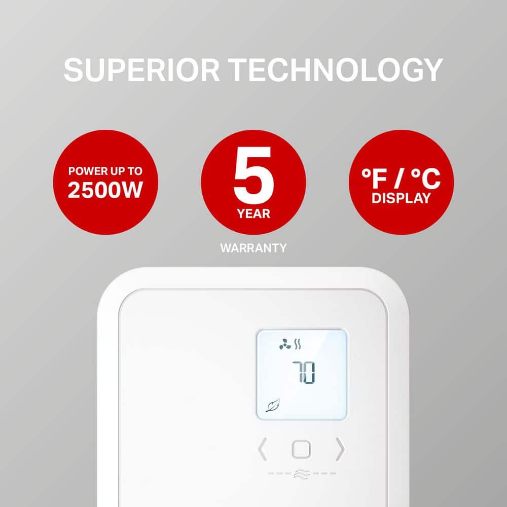 Stelpro 120/208/240-Volt 1250/2160/2500-Watt Non-Programmable Electronic Thermostats in White for Fan Heaters (2)
