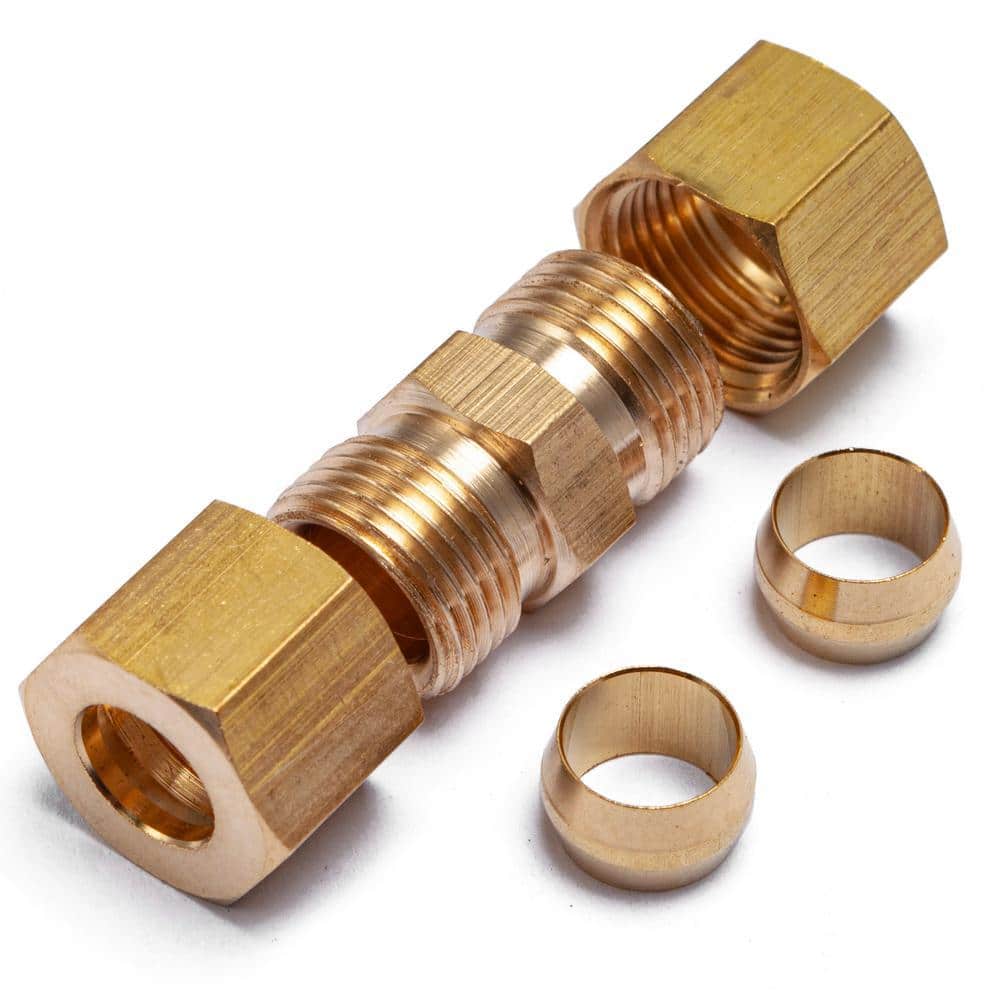 LTWFITTING 5/16 in. O.D. Brass Compression Coupling Fitting (2)