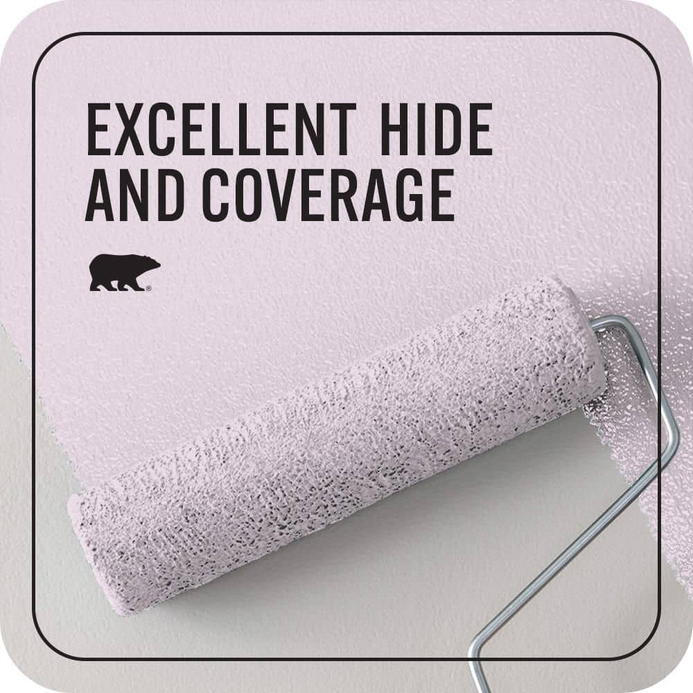 BEHR PREMIUM PLUS 1 qt. #M110-1 Twinkled Pink Flat EcoMix Plant-Based Interior Paint & Primer (2)