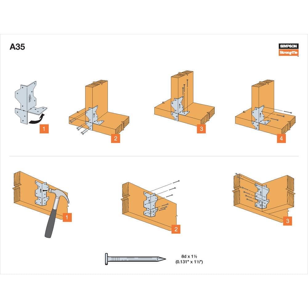 Simpson Strong-Tie 1-7/16 in. x 4-1/2 in. Stainless-Steel Framing Angle (3)