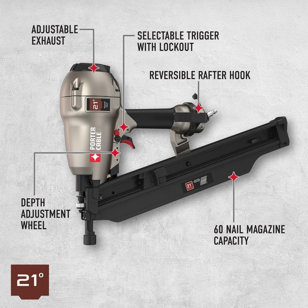Porter-Cable 21-Degree 3-1/2 in. Full Round Framing Nailer (3)
