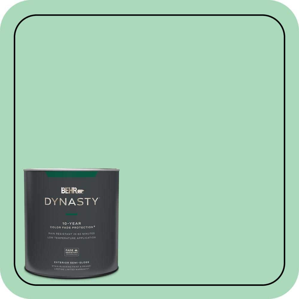BEHR DYNASTY 1 qt. #P410-3 Shanghai Jade Semi-Gloss Exterior Stain-Blocking Paint & Primer