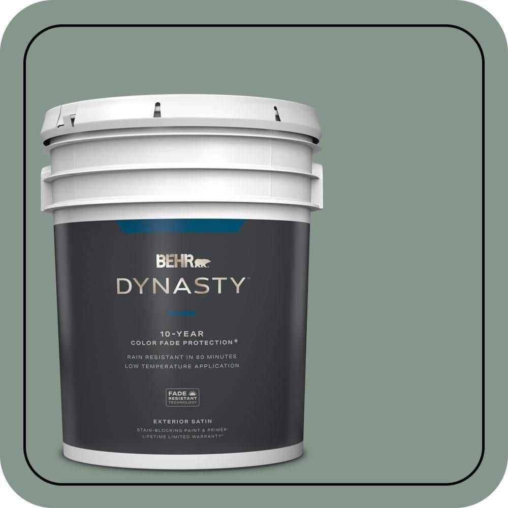 BEHR DYNASTY 5 gal. #N420-4 Underground Gardens Satin Enamel Exterior Stain-Blocking Paint & Primer