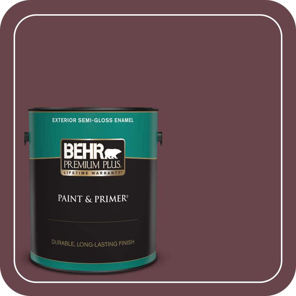 BEHR PREMIUM PLUS 1 gal. #PMD-63 Estate Vineyard Semi-Gloss Enamel Exterior Paint & Primer