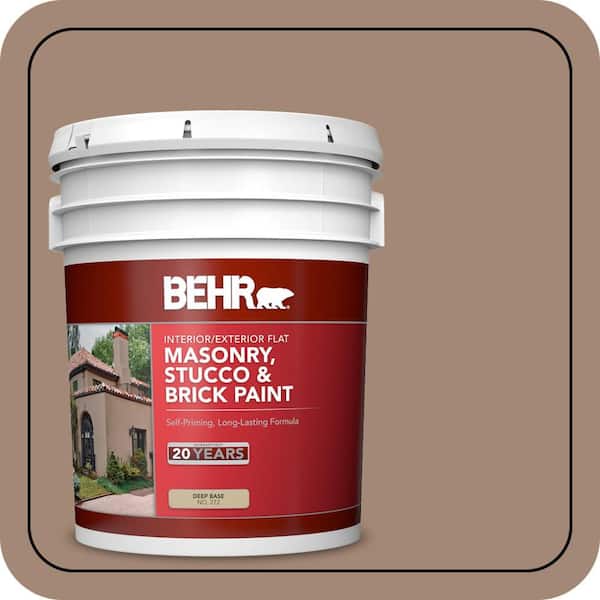 BEHR 5 gal. #PFC-19 Pyramid Flat Interior/Exterior Masonry, Stucco and Brick Paint (2)