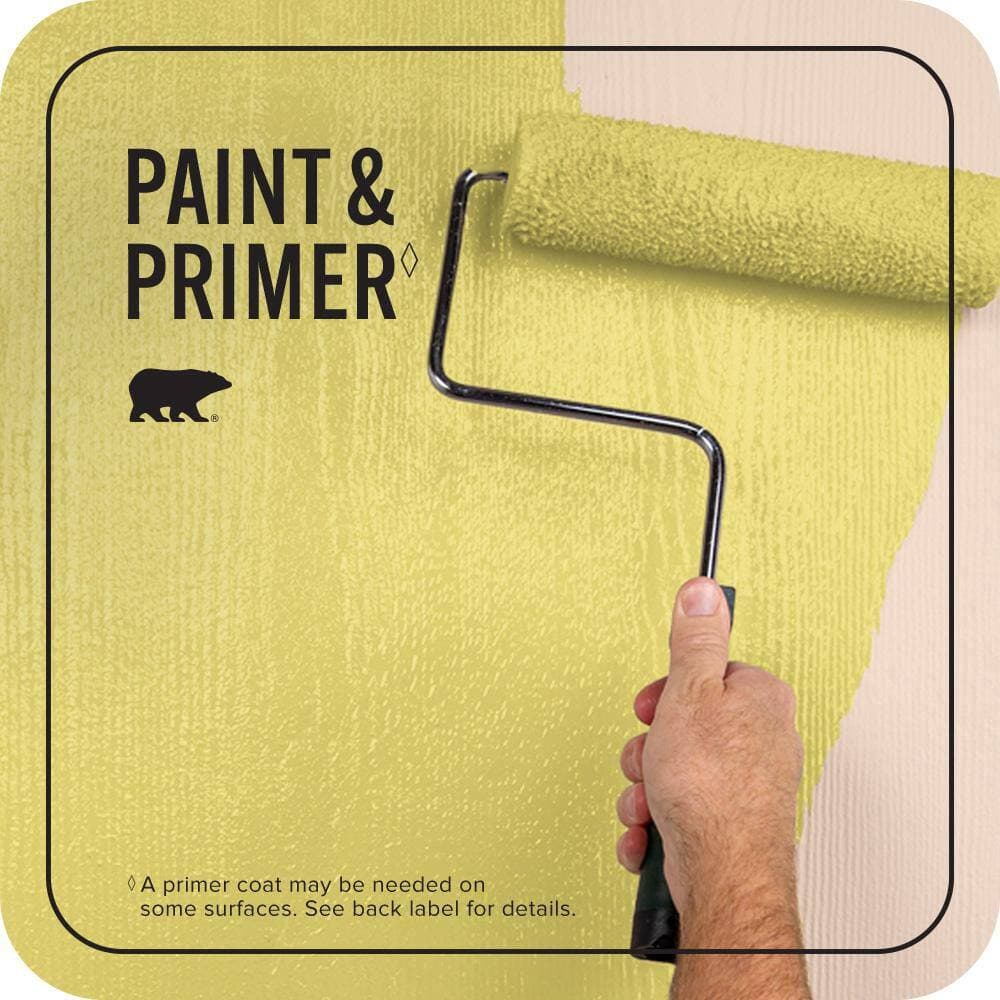 BEHR PREMIUM PLUS 1 qt. #T15-15 Plastic Lime Satin Enamel Exterior Paint & Primer (3)