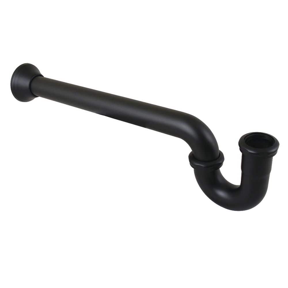 Kingston Brass Vintage 1-1/2 Inch 18-Gauge Decor P-Trap in Matte Black (1)