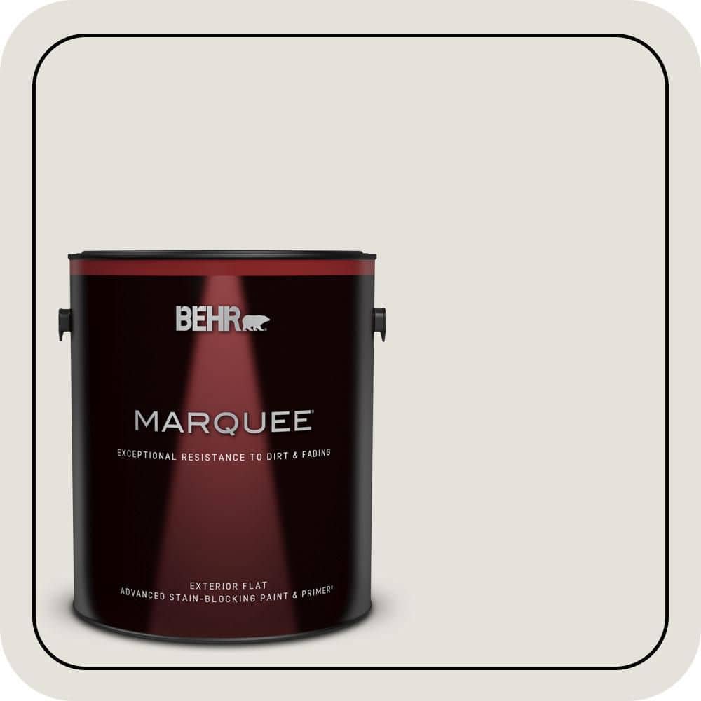BEHR MARQUEE 1 gal. #PPU18-08 Painters White Flat Exterior Paint & Primer (1)