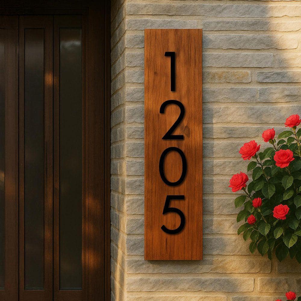 MEGA HANDLES House Numbers for Outside - 5 in. Easy to Install Wall Mounted House Numbers for Address - Mounting Hardware Included (2)
