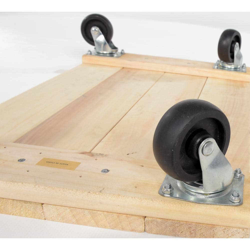 Vestil Economy 900 lb. Capacity 16 in. x 24 in. Hardwood Dolly (2)