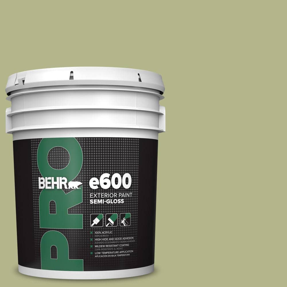 BEHR PRO 5 gal. #M350-4 Sweet Grass Semi-Gloss Exterior Paint