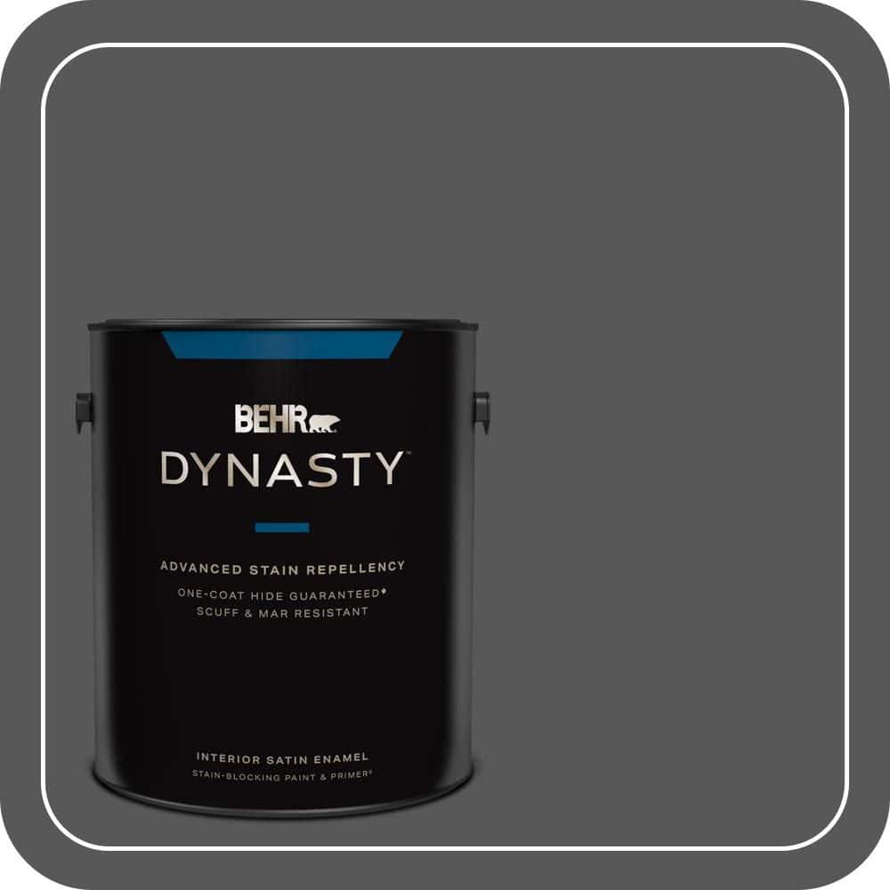 BEHR DYNASTY 1 gal. #PPU24-22 Shadow Mountain Satin Enamel Interior Stain-Blocking Paint & Primer