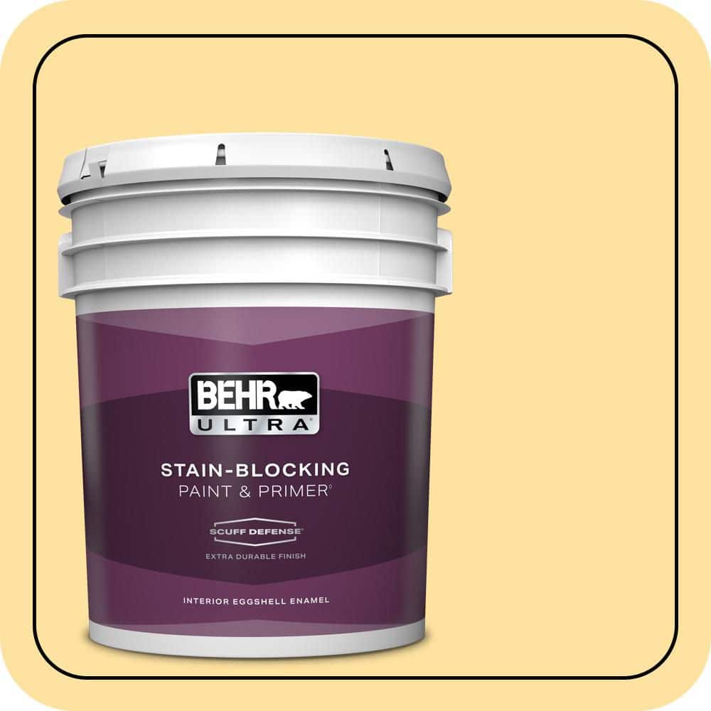 BEHR ULTRA 5 gal. #P280-3 Polka Dot Skirt Extra Durable Eggshell Enamel Interior Paint & Primer