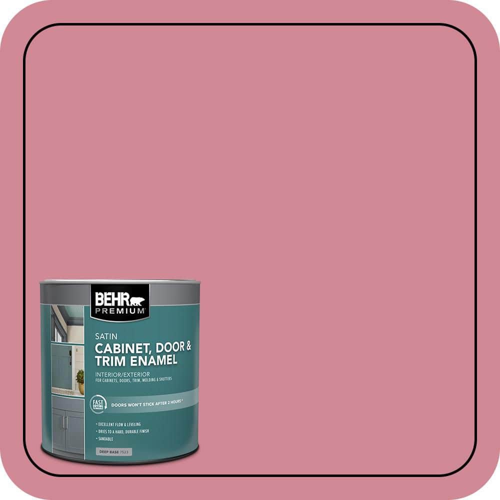 BEHR PREMIUM 1 qt. #M140-4 Fruit Cocktail Satin Enamel Interior/Exterior Cabinet, Door & Trim Paint
