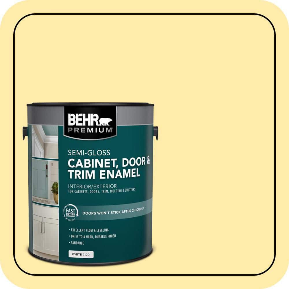 BEHR PREMIUM 1 gal. #P300-3 Rite of Spring Semi-Gloss Enamel Interior/Exterior Cabinet, Door & Trim Paint
