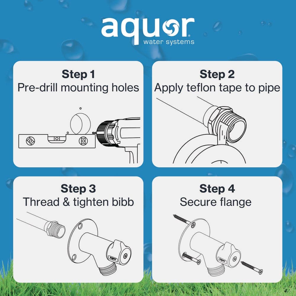 AQUOR The Bibb with Flange 1/2 in. NPT Hose Bibb x Stainless (4)