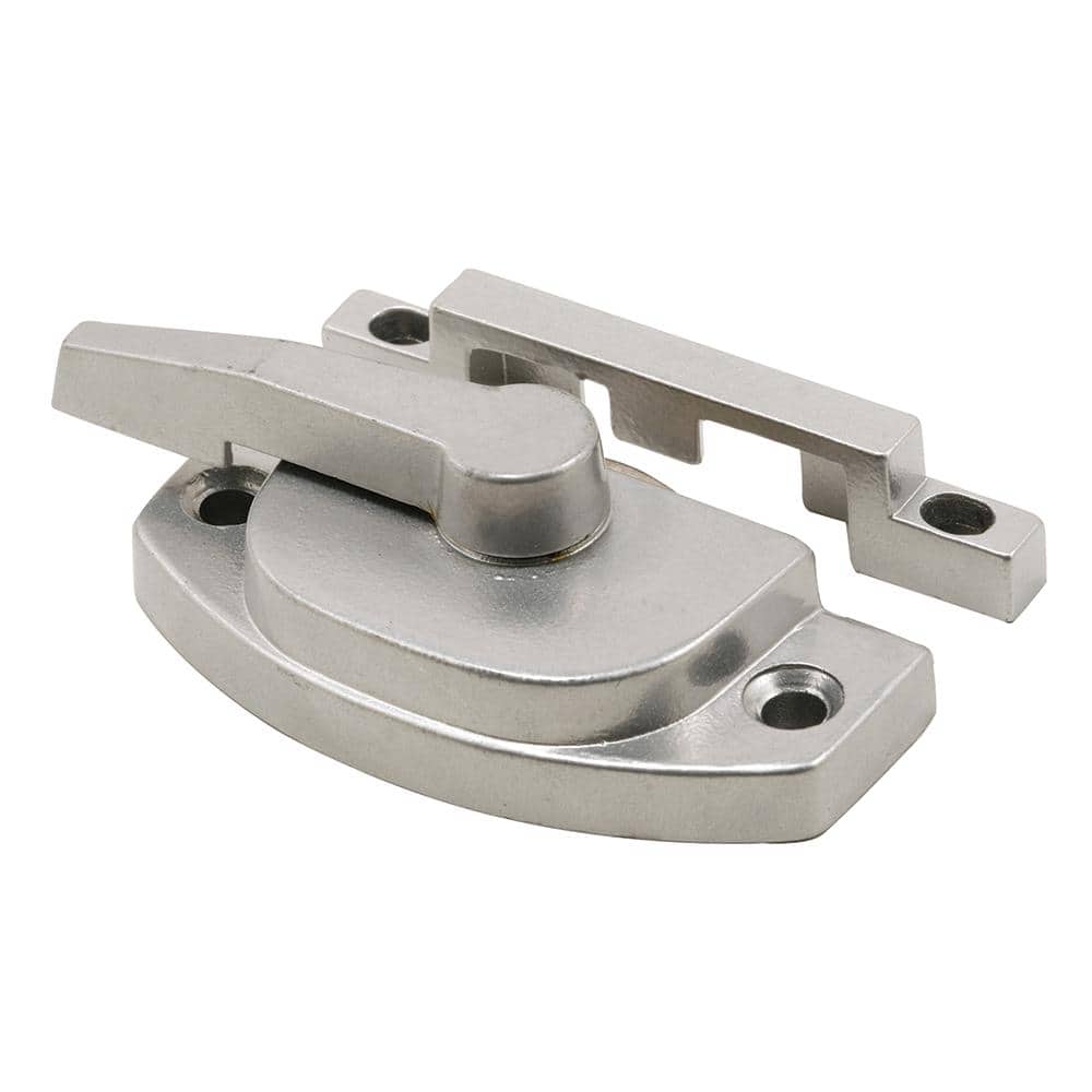 Prime-Line 2-1/16 in. Silver-Painted Diecast Zinc Double Hung Sash Lock with Cam-Action Latch (1)