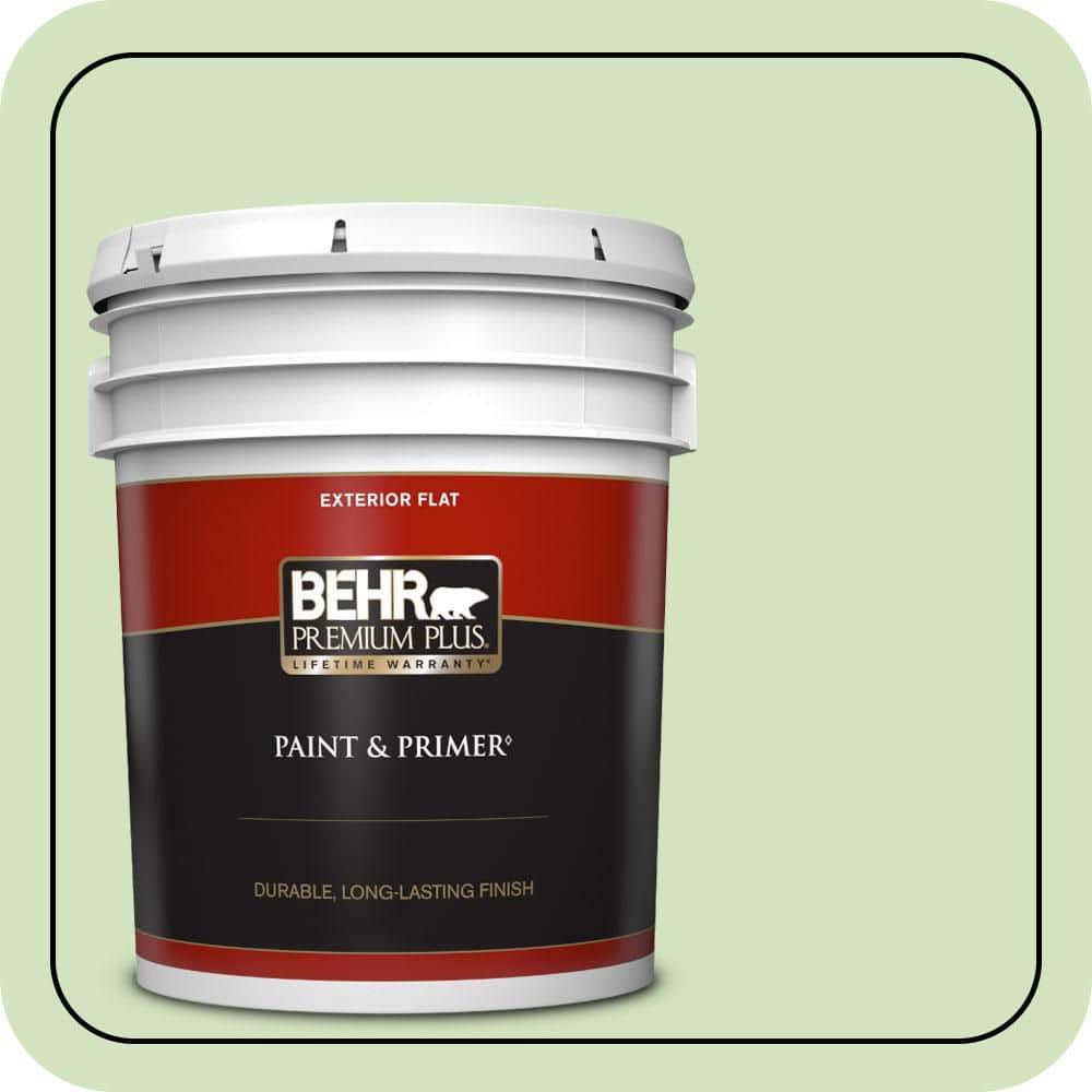 BEHR PREMIUM PLUS 5 gal. #P380-3 Irish Folklore Flat Exterior Paint & Primer (1)