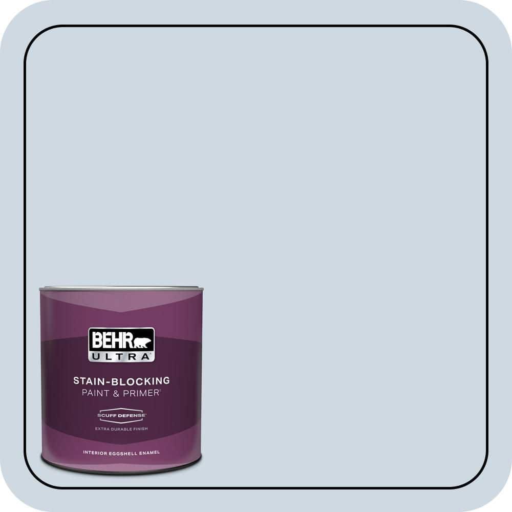 BEHR ULTRA 1 qt. #S520-1 Pale Cornflower Extra Durable Eggshell Enamel Interior Paint & Primer