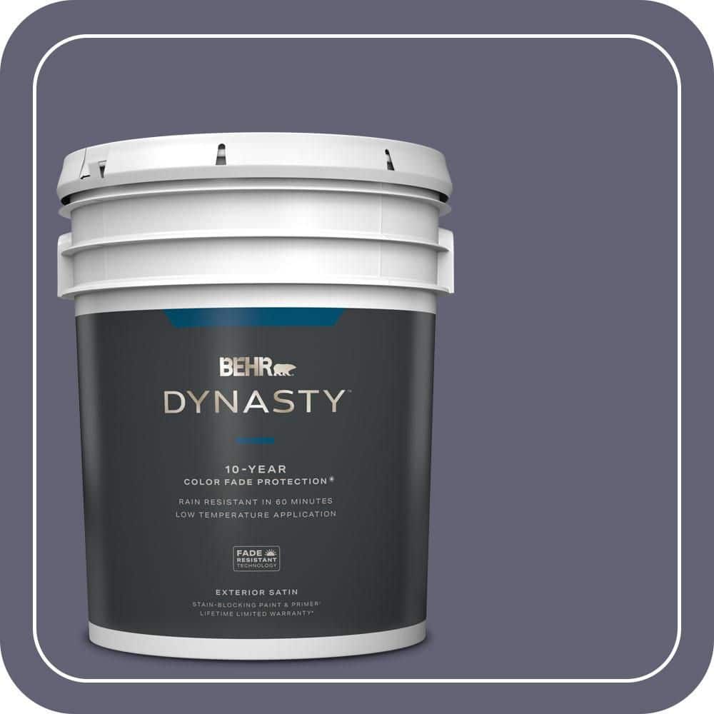 BEHR DYNASTY 5 gal. #620F-6 Purple Orchid Satin Enamel Exterior Stain-Blocking Paint & Primer