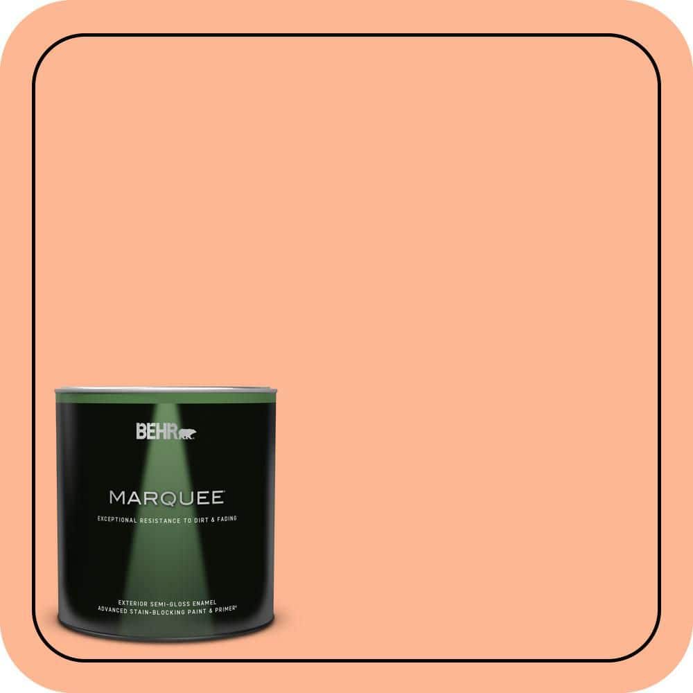 BEHR MARQUEE 1 qt. #P200-4 Carotene Semi-Gloss Enamel Exterior Paint & Primer
