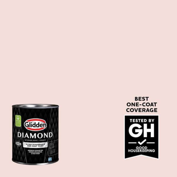 Glidden Diamond 1 qt. PPG1064-2 Pink Chablis Satin Interior Paint with Primer (2)