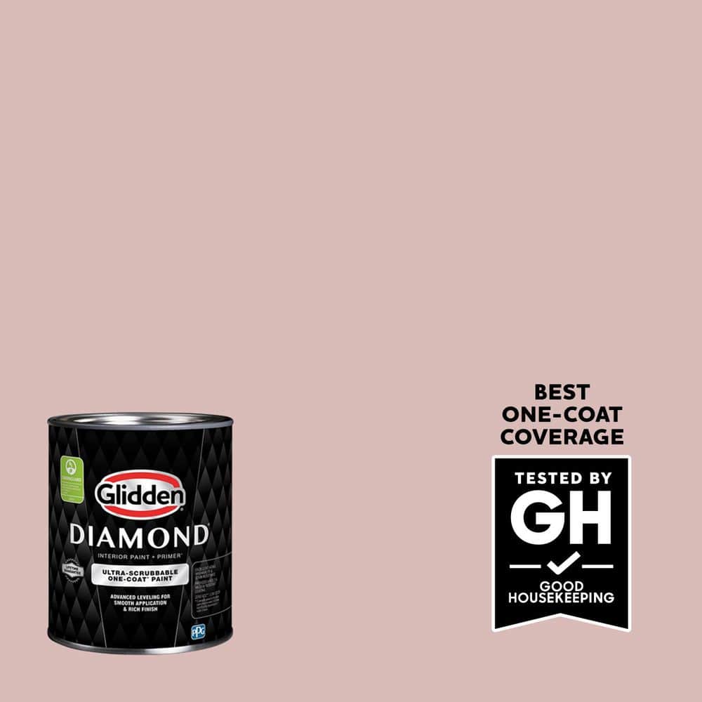 Glidden Diamond 1 qt. Ashes Of Roses PPG1056-3 Eggshell Interior Paint with Primer